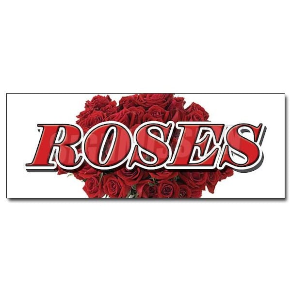 Safety Sign, 48 in Height, Vinyl, 18 in Length, Roses